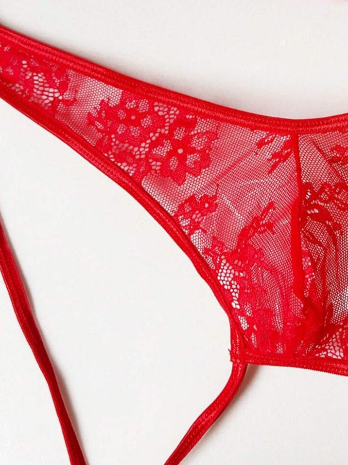 Men's Sexy Hollow Out Lace Underwear